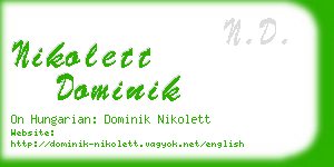 nikolett dominik business card